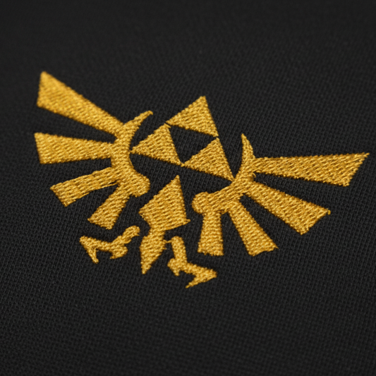 Polerón bordado Zelda Ocarina of Time personalizado - detalle del bordado - Nexowear.cl