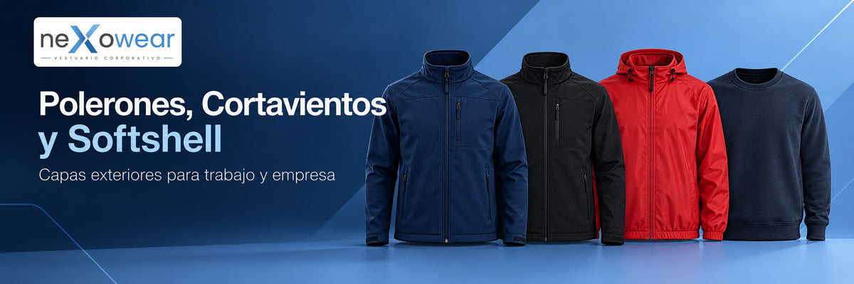 Polerones, cortavientos y softshell corporativos neXowear