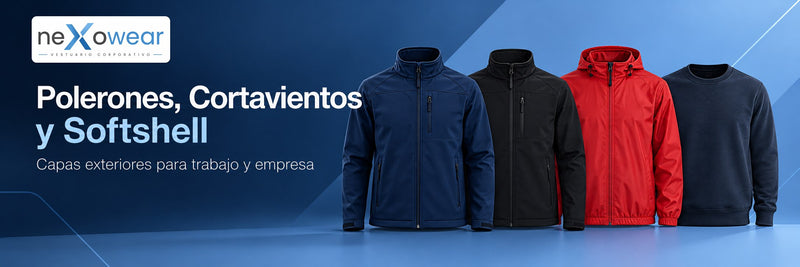 Polerones, cortavientos y softshell corporativos neXowear