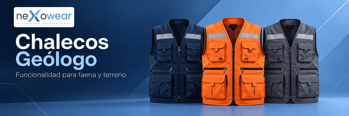 Chalecos geólogo neXowear para faena y terreno