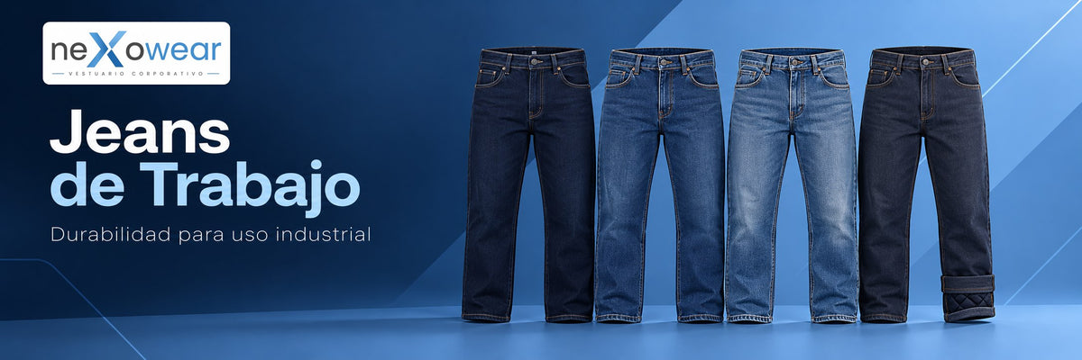 Jeans de trabajo neXowear: índigo, prelavado y forrado