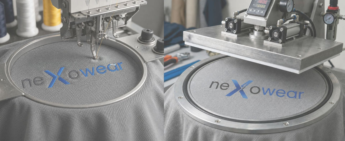 Proceso de estampado de prendas NexoWear en el taller de Viña del Mar