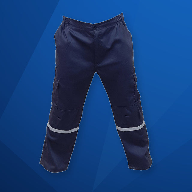 Pantalón Cargo con Cinta Reflectante Gris, REF 228 – ropa de trabajo NEXOWEAR