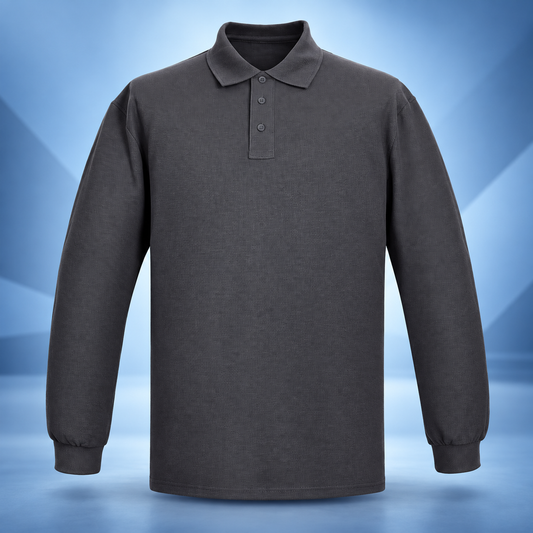 Polera Piqué Hombre Manga Larga, REF 100 – vestuario corporativo NEXOWEAR