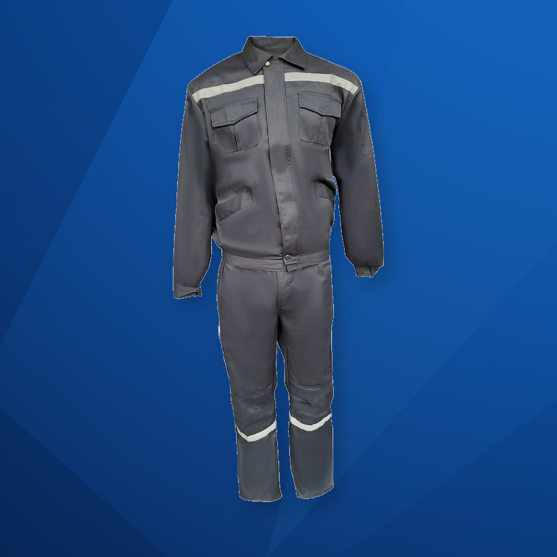 Conjunto Slack con Cinta Reflectante Gris, REF 220 – ropa de trabajo NEXOWEAR