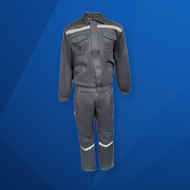 Conjunto Slack con Cinta Reflectante Gris, REF 220 – ropa de trabajo NEXOWEAR