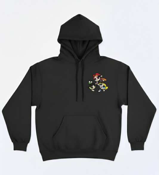 Polerón bordado diseño Chicas Superpoderosas personalizado - vista frontal - Nexowear.cl