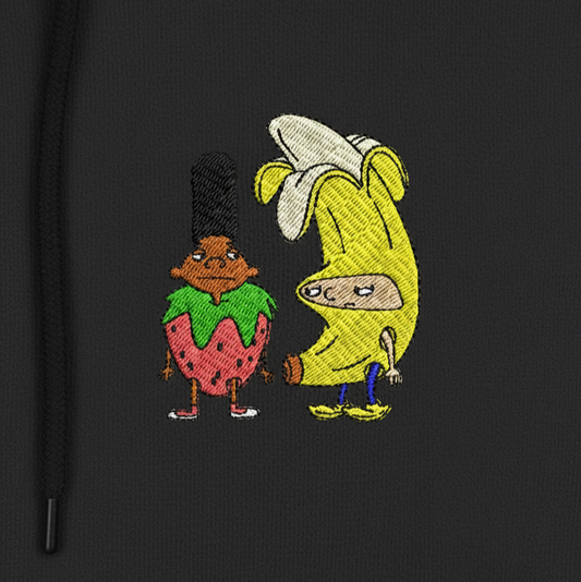 Polerón bordado Hey Arnold personalizado - detalle del bordado - Nexowear.cl